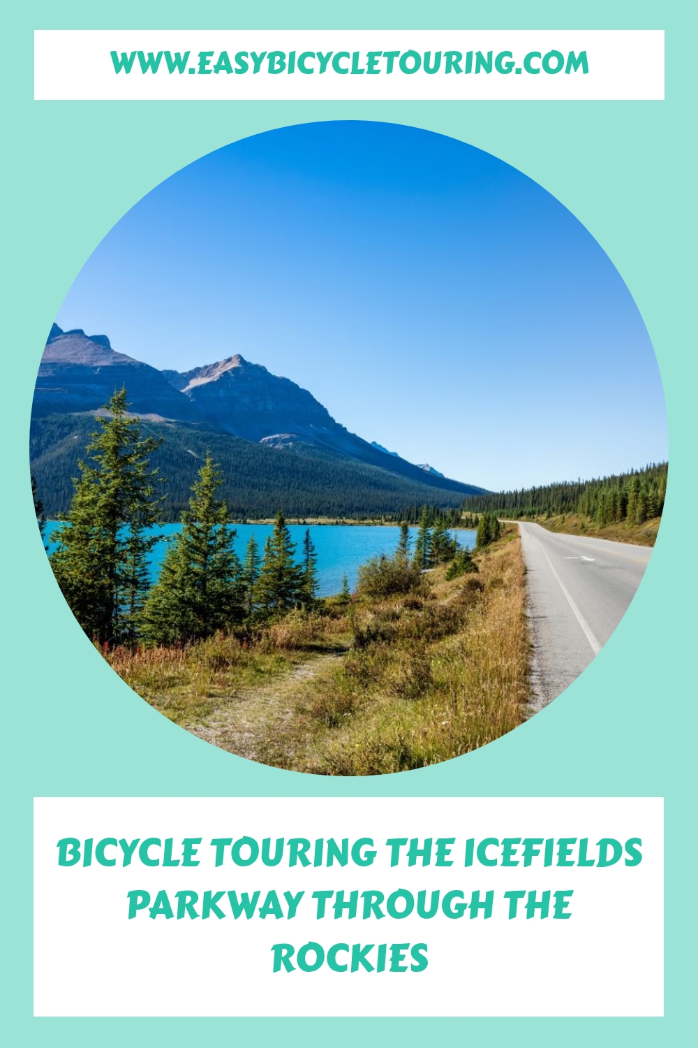Bicycle Touring the Icefields Parkway through the Rockies generated pin 2811