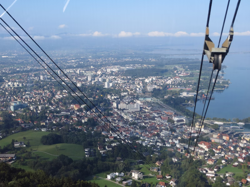 Cable Car with view of Brenz, Austria and Lake Constance