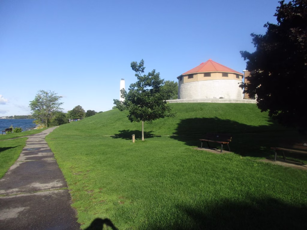 Waterfront Trail passes fortification in Kingston Park, Ontario