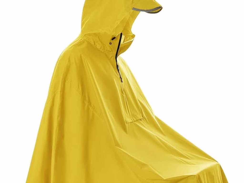 Yellow SaphiRose Lightweight Cycling Rain Poncho