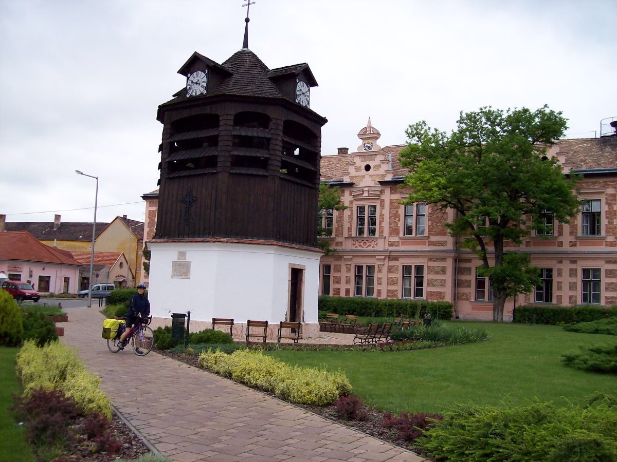 Tower beside Danube Bike Route in Tata, Hungary