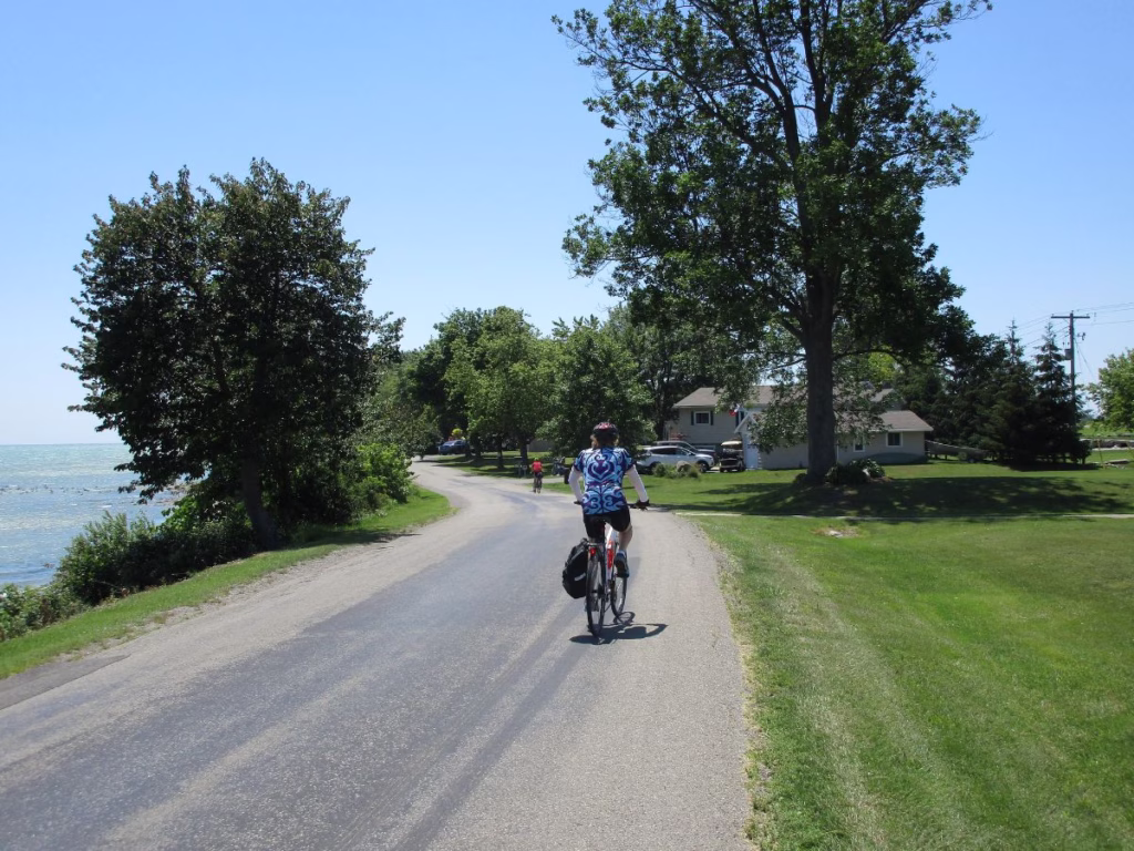 Waterfront Trail on quiet cottage road near Selkirk, Ontario